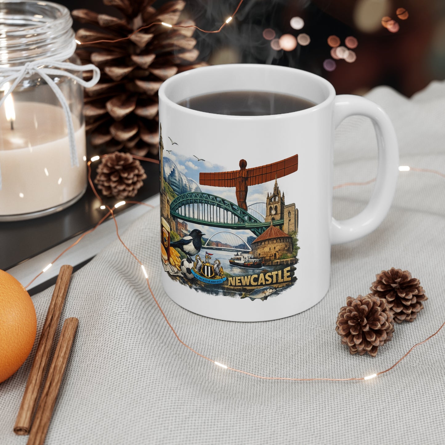Newcastle Landmark Ceramic Coffee Mug — 11oz & 15oz Travel Souvenir