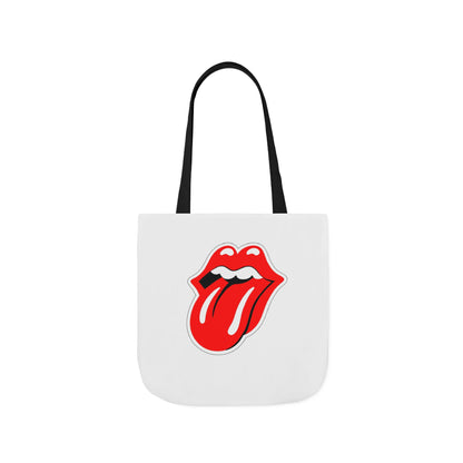 Rock & Roll Tongue Canvas Tote Bag — Retro Lip Graphic