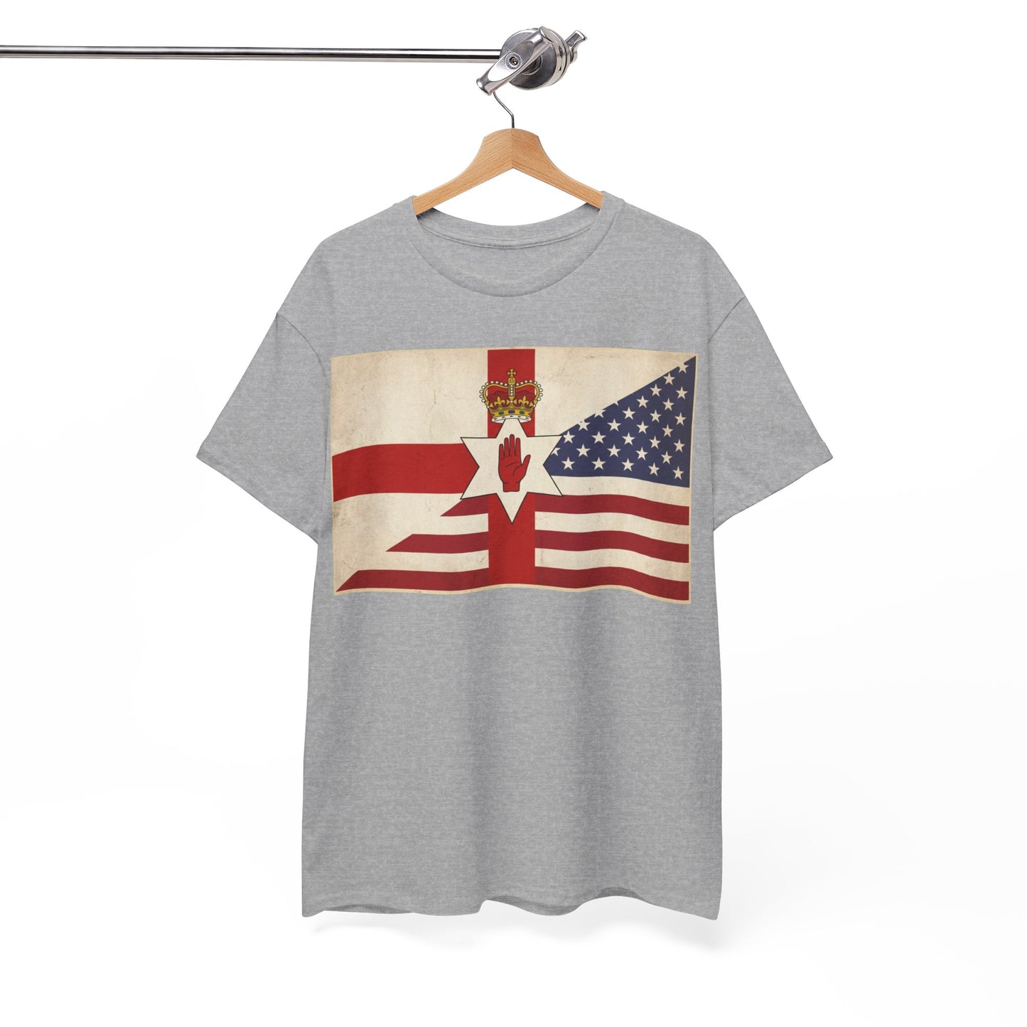 Northern Ireland + American Flag Tee — Vintage Graphic Shirt