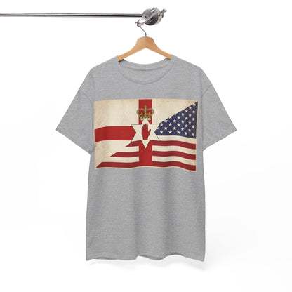 Northern Ireland + American Flag Tee — Vintage Graphic Shirt