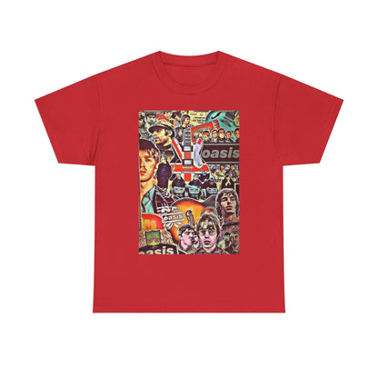 Oasis Collage T-Shirt – Retro Britpop Band Graphic Tee