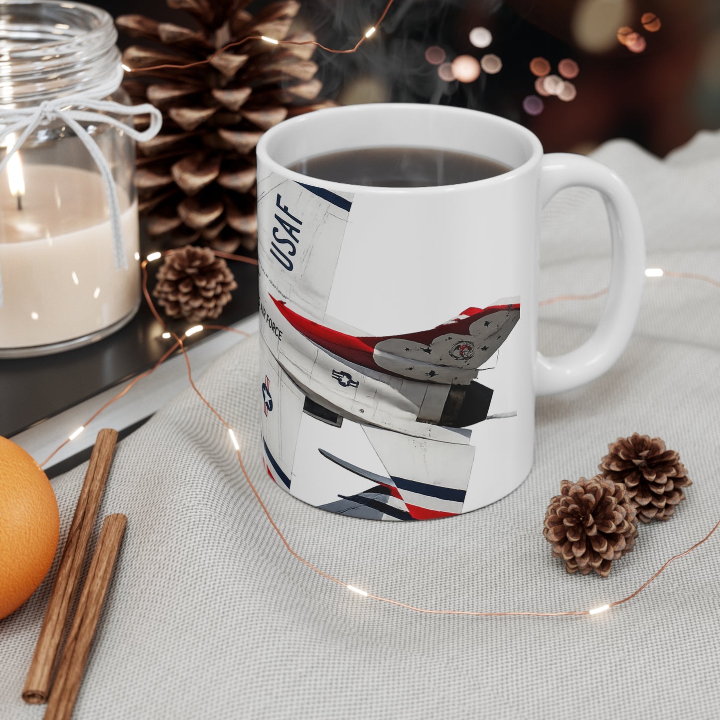 USAF Thunderbirds Jet Ceramic Mug — 11oz & 15oz Coffee Cup