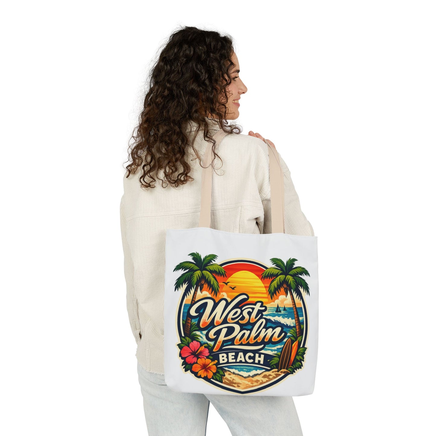 West Palm Beach Vintage Sunset Tote
