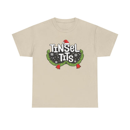 T-Shirt — "Tinsel Tits" Funny Christmas Wreath Holiday Tee
