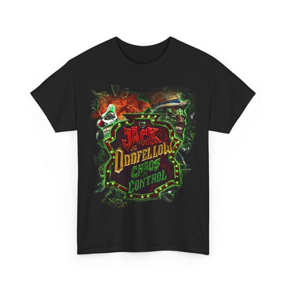 Jack Oodfellows Chaos Control Tee — Halloween Horror Graphic T-Shirt