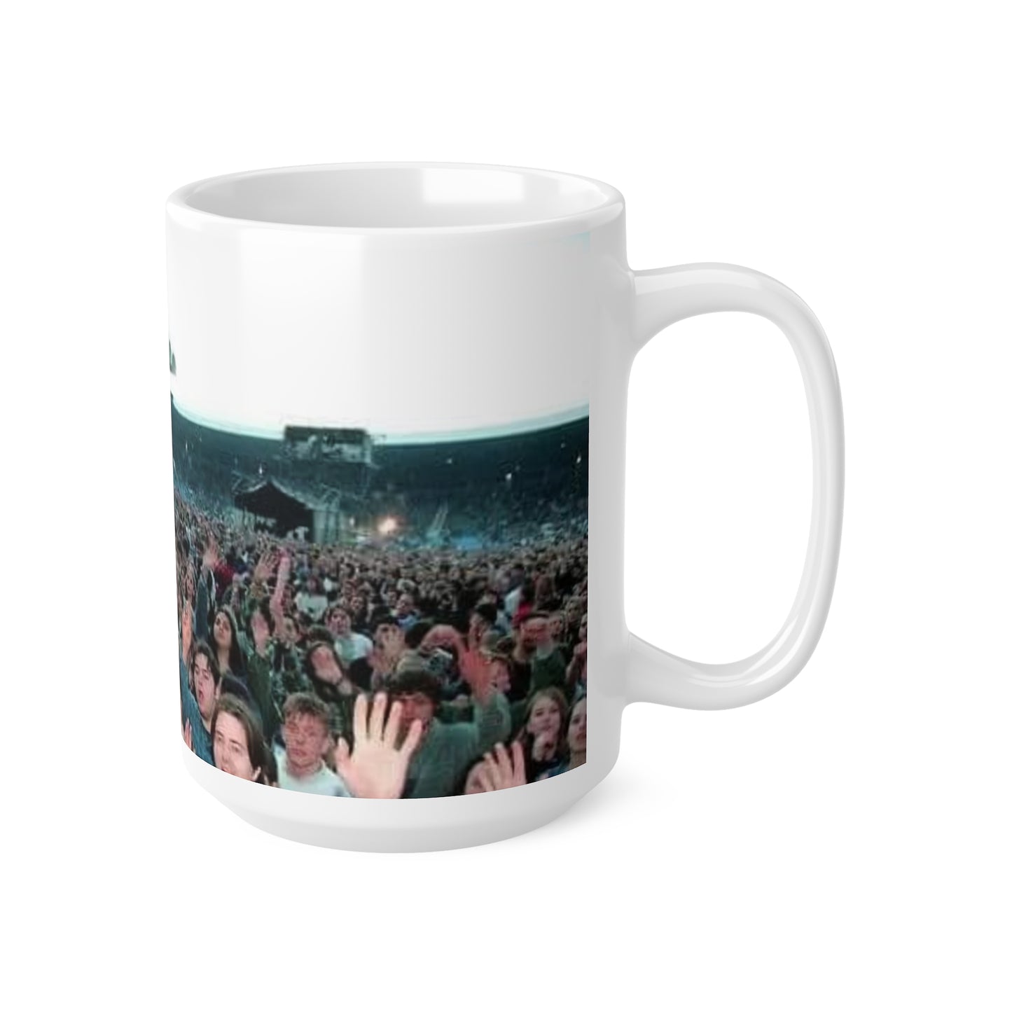 Oasis at Maine Road Concert Crowd Photo Coffee Mug - Live Stadium Crowd 11oz & 15oz Ceramic Mug