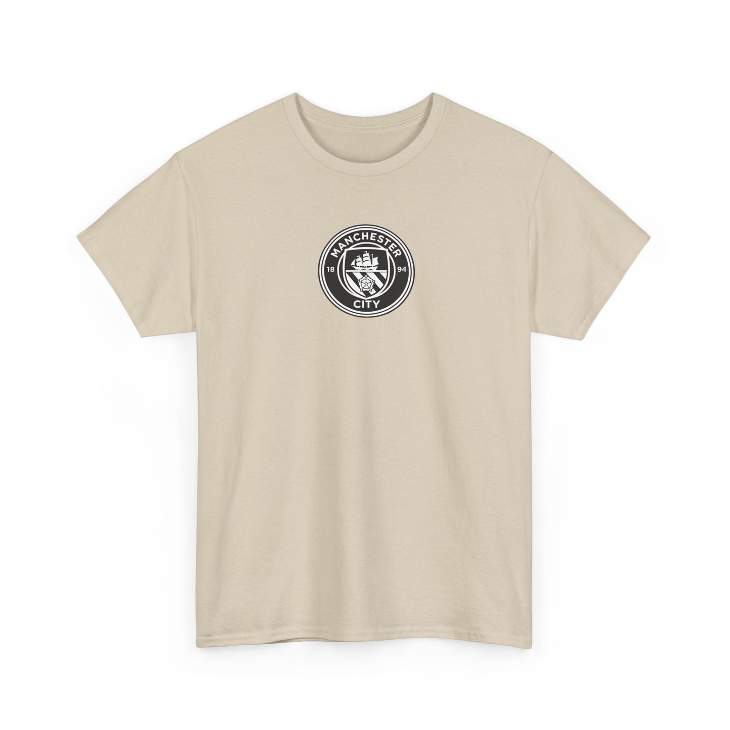 Man City Unofficial T-Shirt — Vintage Crest Logo Tee (Small Chest Emblem)