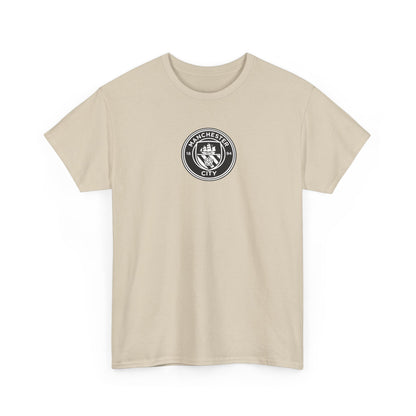 Man City Unofficial T-Shirt — Vintage Crest Logo Tee (Small Chest Emblem)