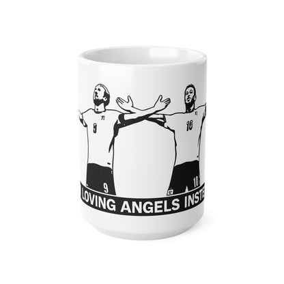 Kane & Bellingham Soccer Players 'I'm Loving Angels' Ceramic Coffee Mug — 11oz & 15oz