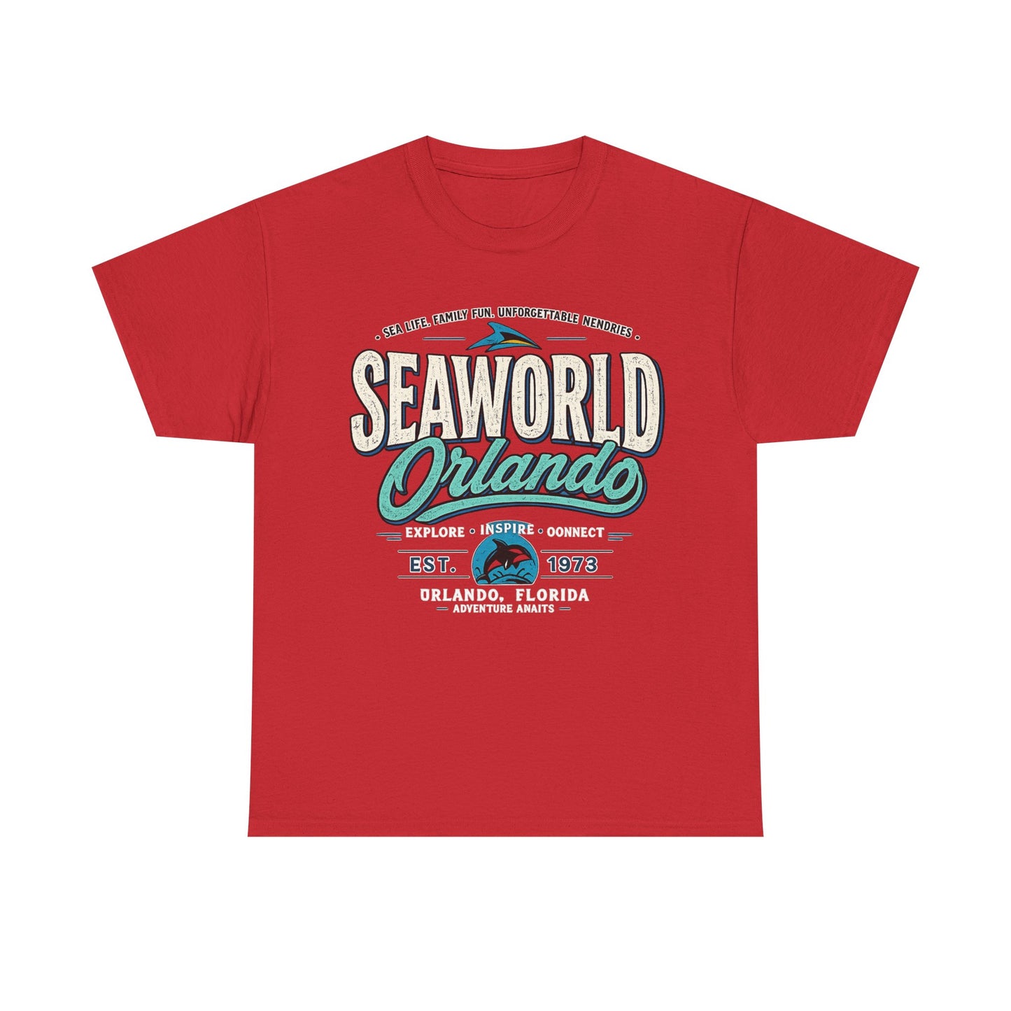 SeaWorld Orlando Graphic Tee — Retro Explore Inspire Connect Vacation Shirt