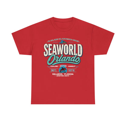 SeaWorld Orlando Graphic Tee — Retro Explore Inspire Connect Vacation Shirt