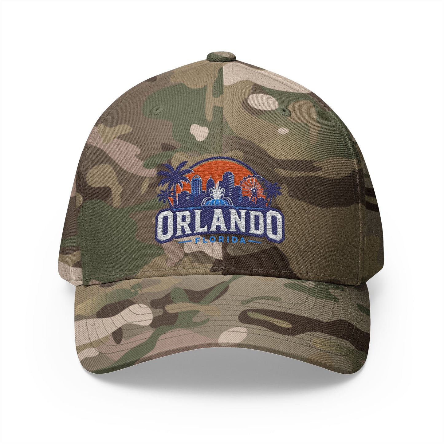 Orlando Florida Embroidered Baseball Cap — Sunset Skyline Hat