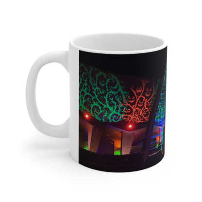 Universal HHN Festival Light Arch Ceramic Mug - Colorful Night Market Coffee Cup (11oz, 15oz)