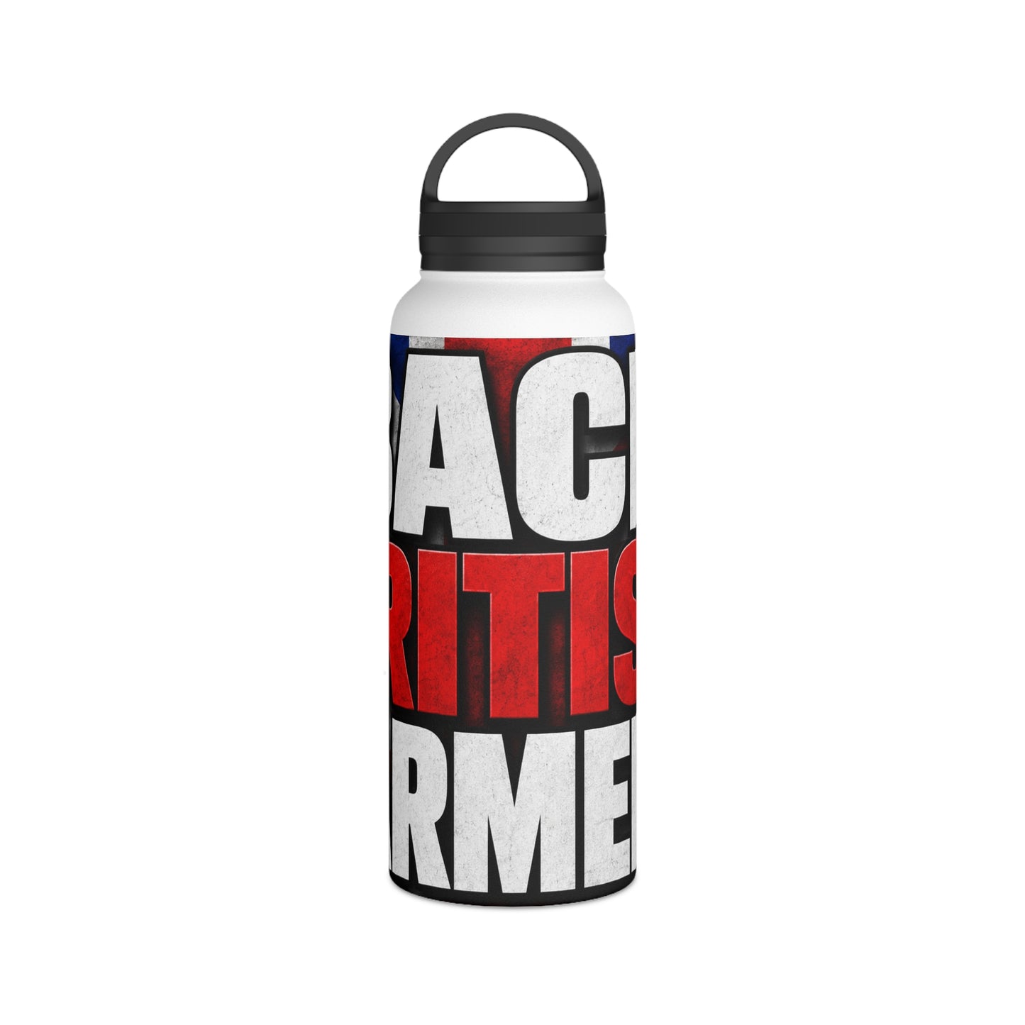 Back British Farmers Stainless Steel Water Bottle — Union Jack Patriotic Insulated Bottle