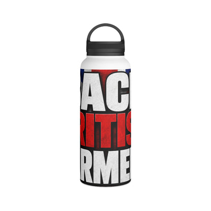 Back British Farmers Stainless Steel Water Bottle — Union Jack Patriotic Insulated Bottle