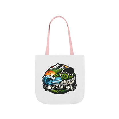 New Zealand Scenic Tote Bag — Kiwi, Mountains & Waves Canvas Tote