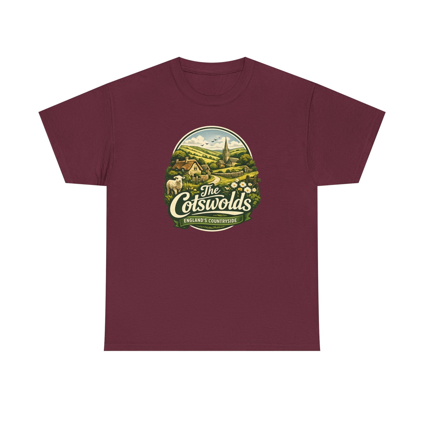Cotswolds Vintage Landscape T‑Shirt — The Cotswolds Countryside Tee