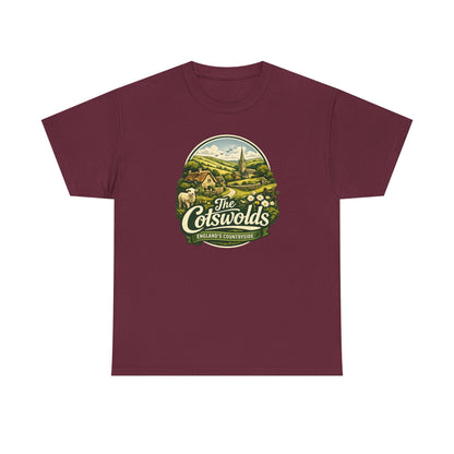 Cotswolds Vintage Landscape T‑Shirt — The Cotswolds Countryside Tee