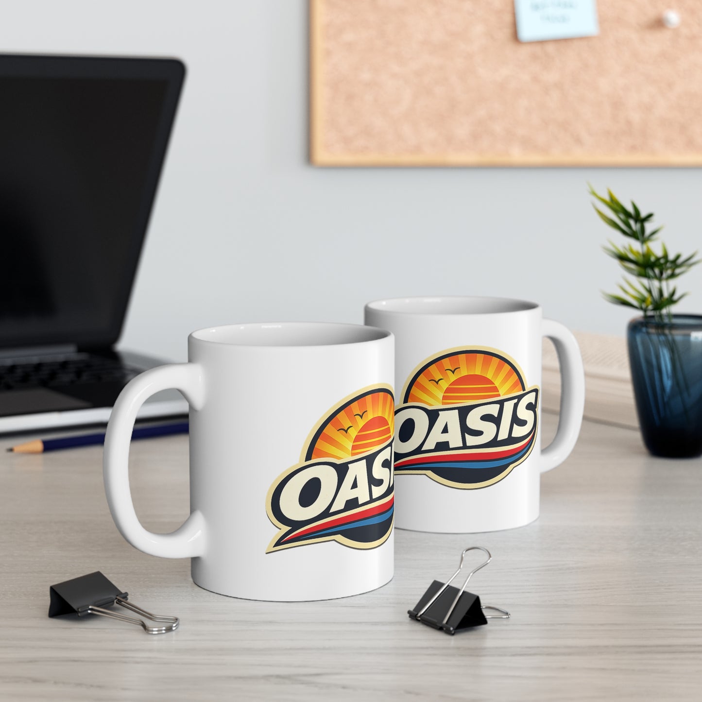 Oasis Sunrise Ceramic Mug — 11oz & 15oz Coffee Cup