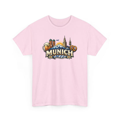 Munich Souvenir T‑Shirt — Oktoberfest Beer & Pretzel Graphic Tee