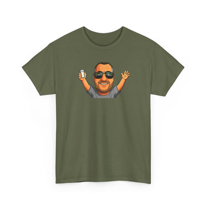 Funny Graphic T-Shirt — "I Have Absolutely No Intention of Behaving Myself" Cartoon Portrait Tee