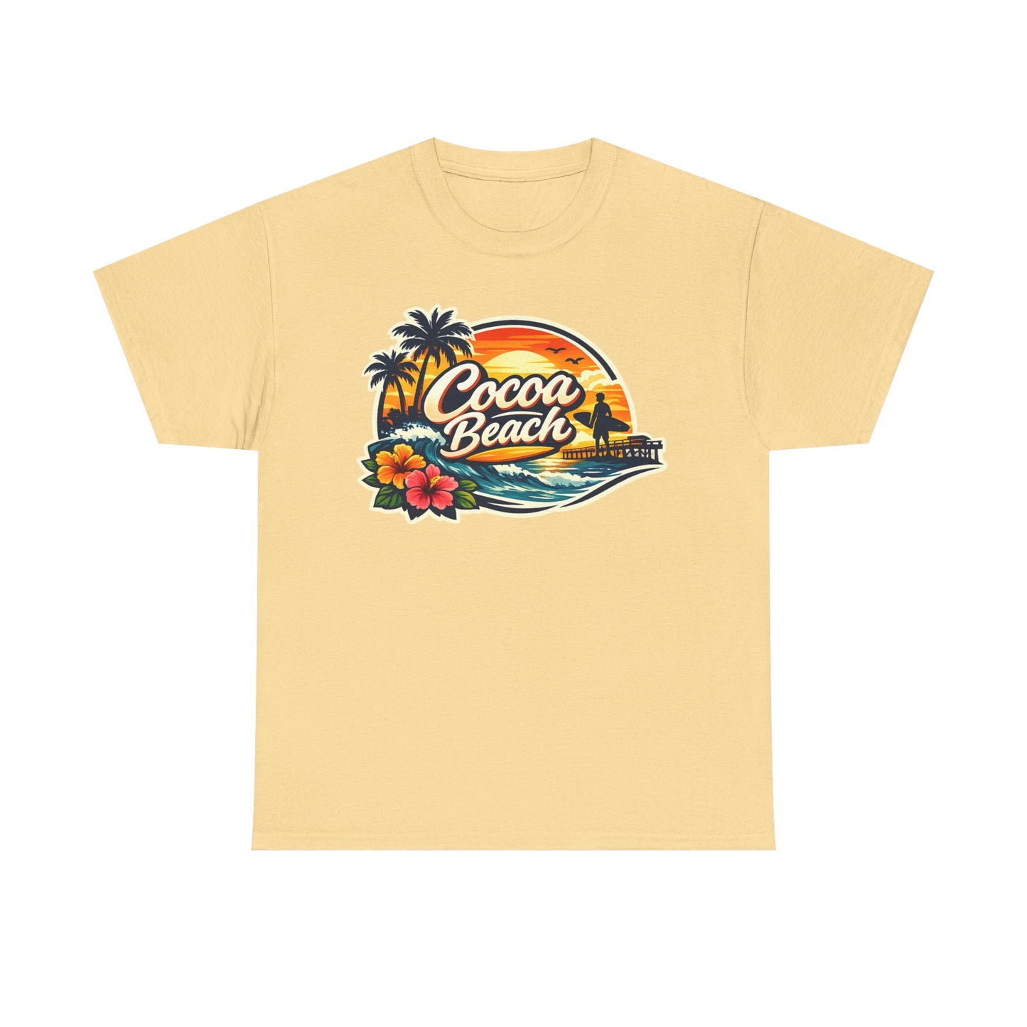 Cocoa Beach Vintage Sunset T-Shirt
