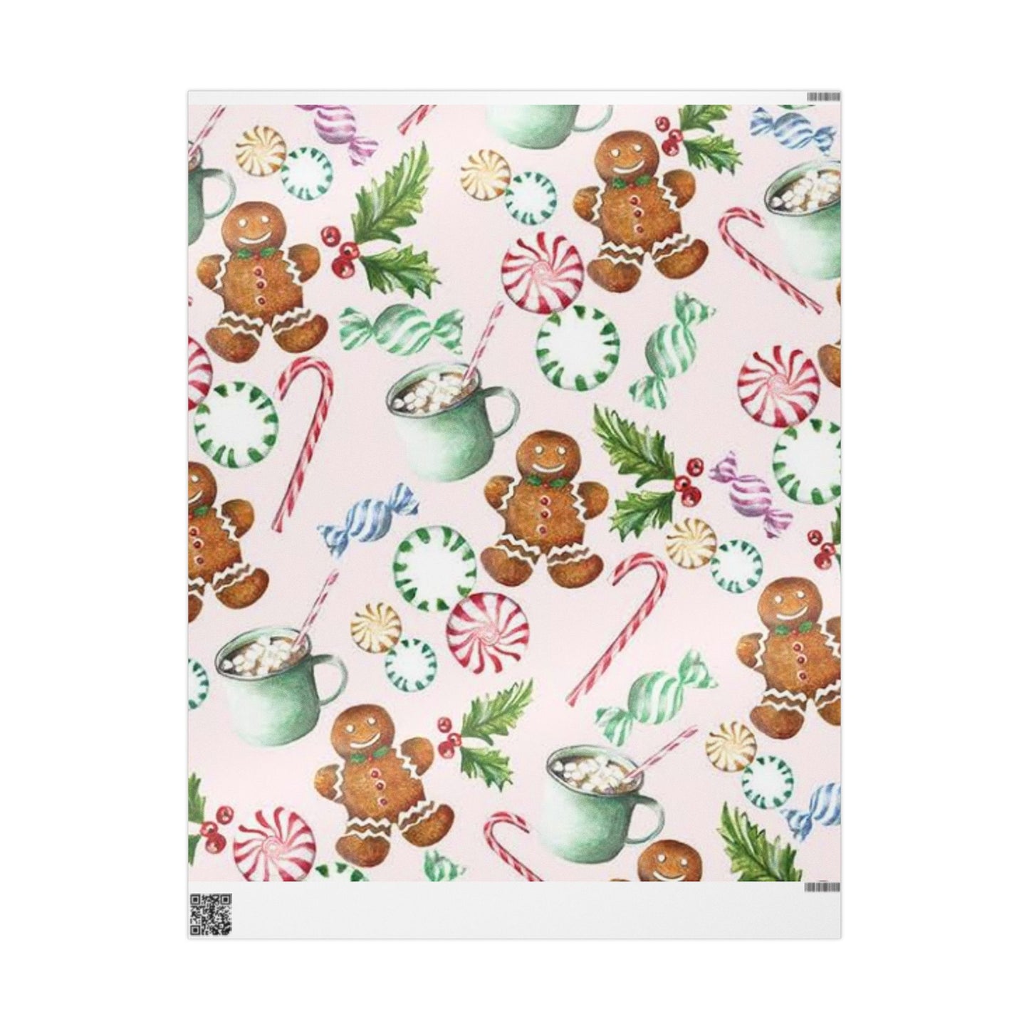 Gingerbread and Candy Canes Wrapping Papers