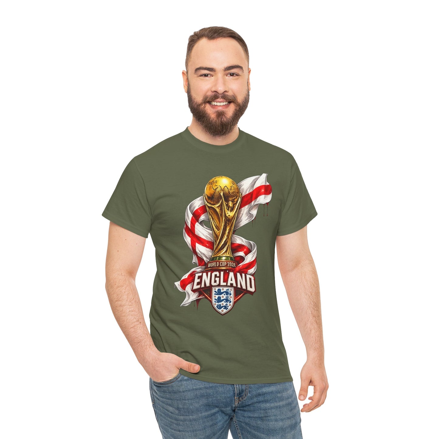England World Cup Trophy T‑Shirt — St George's Cross Football Fan Tee