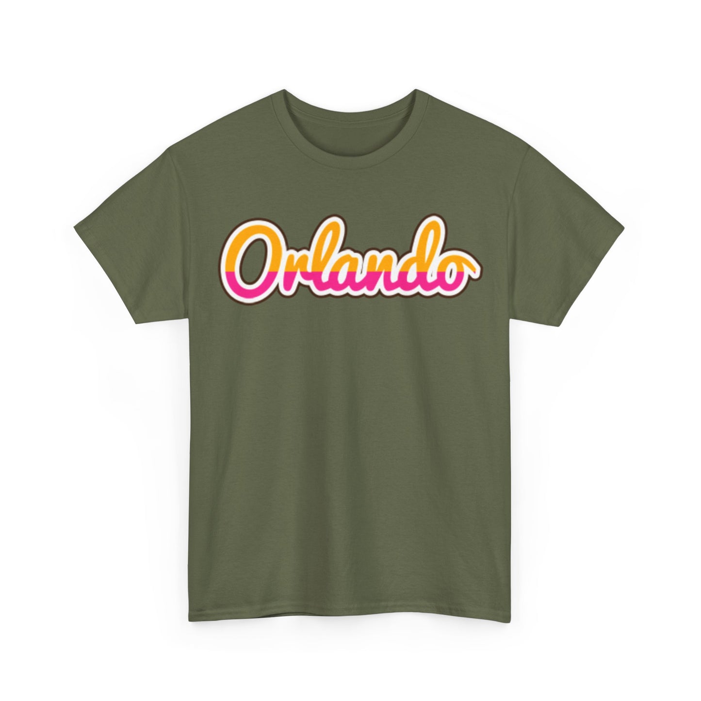 Orlando Retro Script Tee — Vintage Sunset City Souvenir Shirt