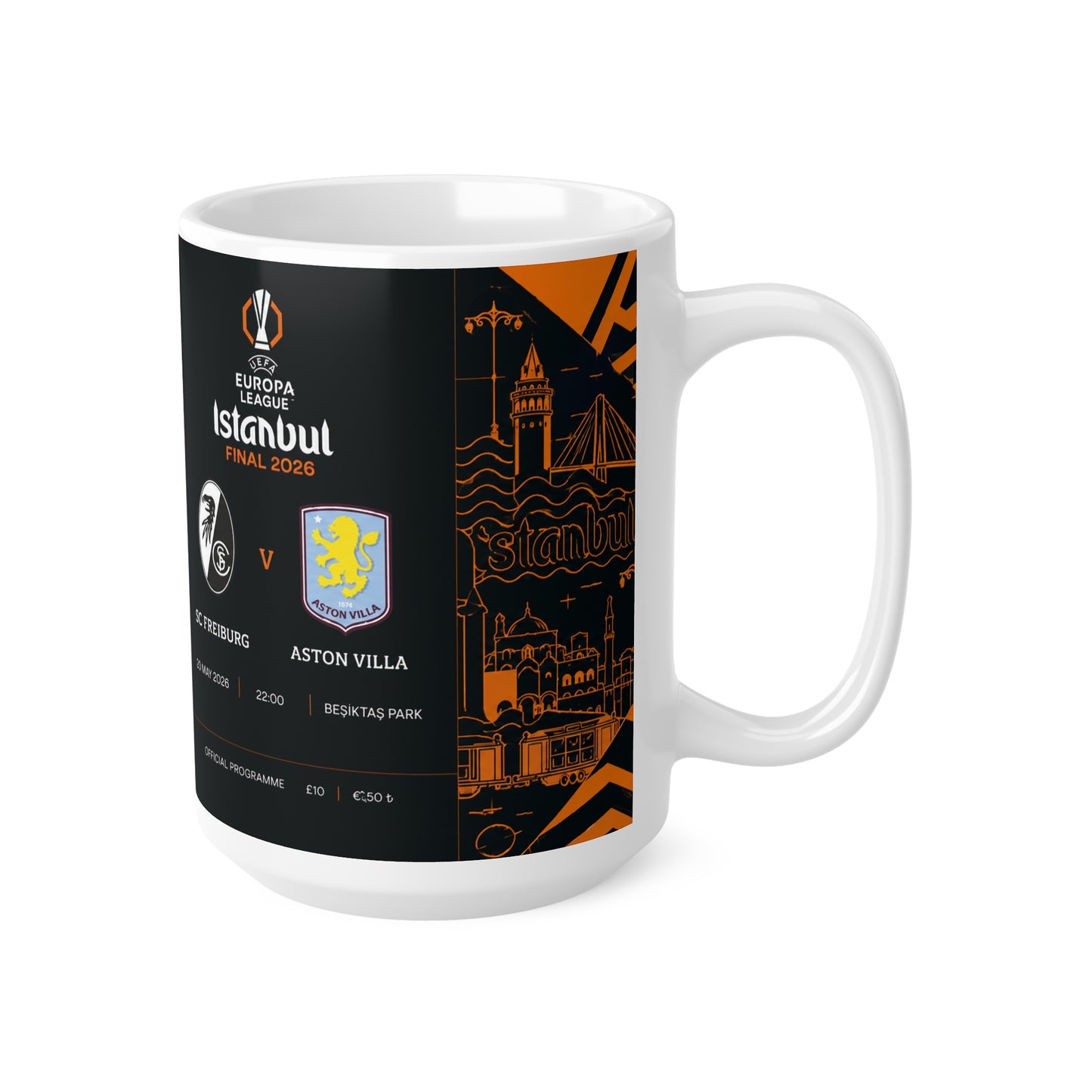 2026 Europa League Final Programme Cover Inspired Ceramic Coffee Cup (11oz/15oz)