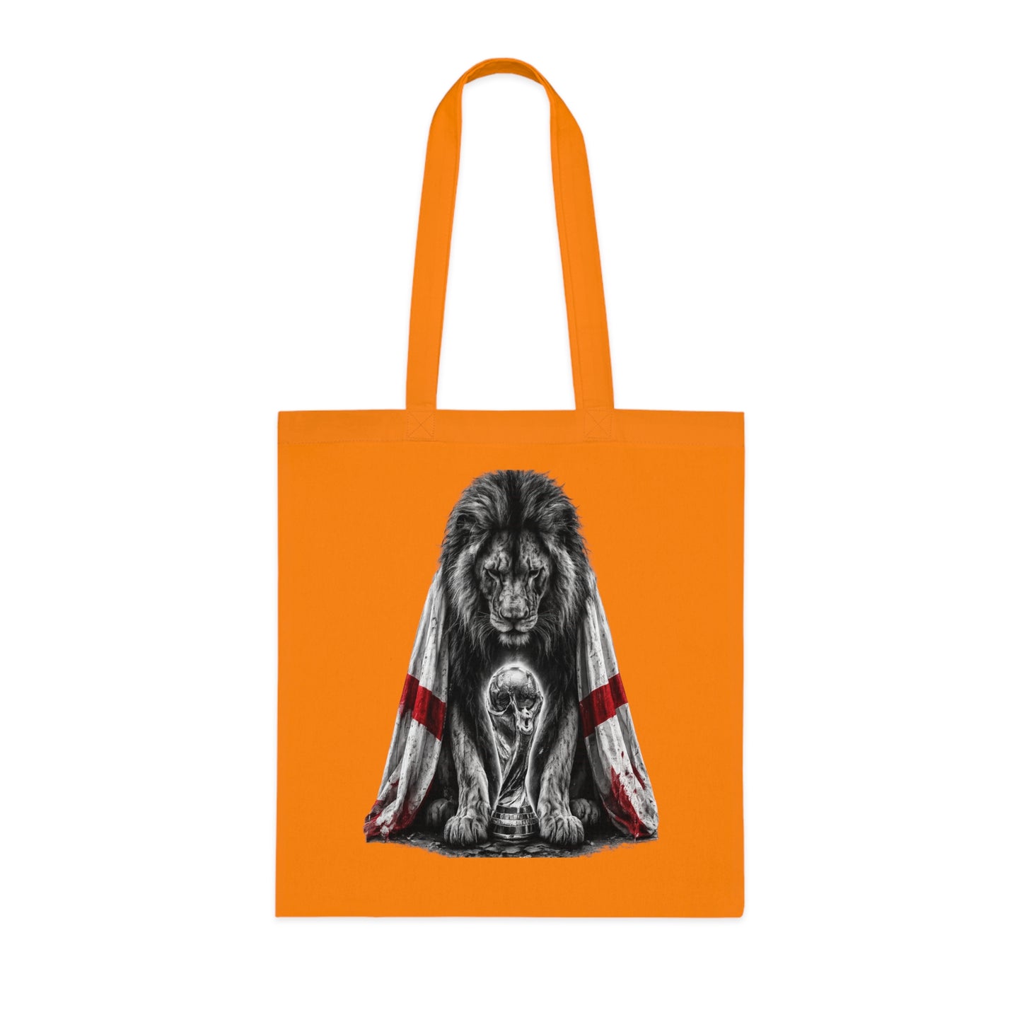 England Lion Tote Bag – Protective Lion Illustration Cotton Tote