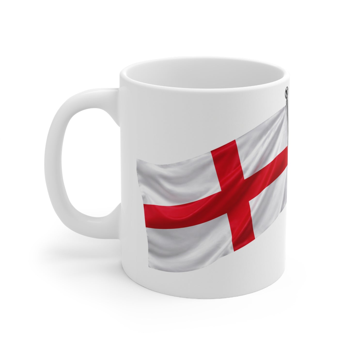 England & USA Crossed Flags Ceramic Coffee Mug — 11oz & 15oz