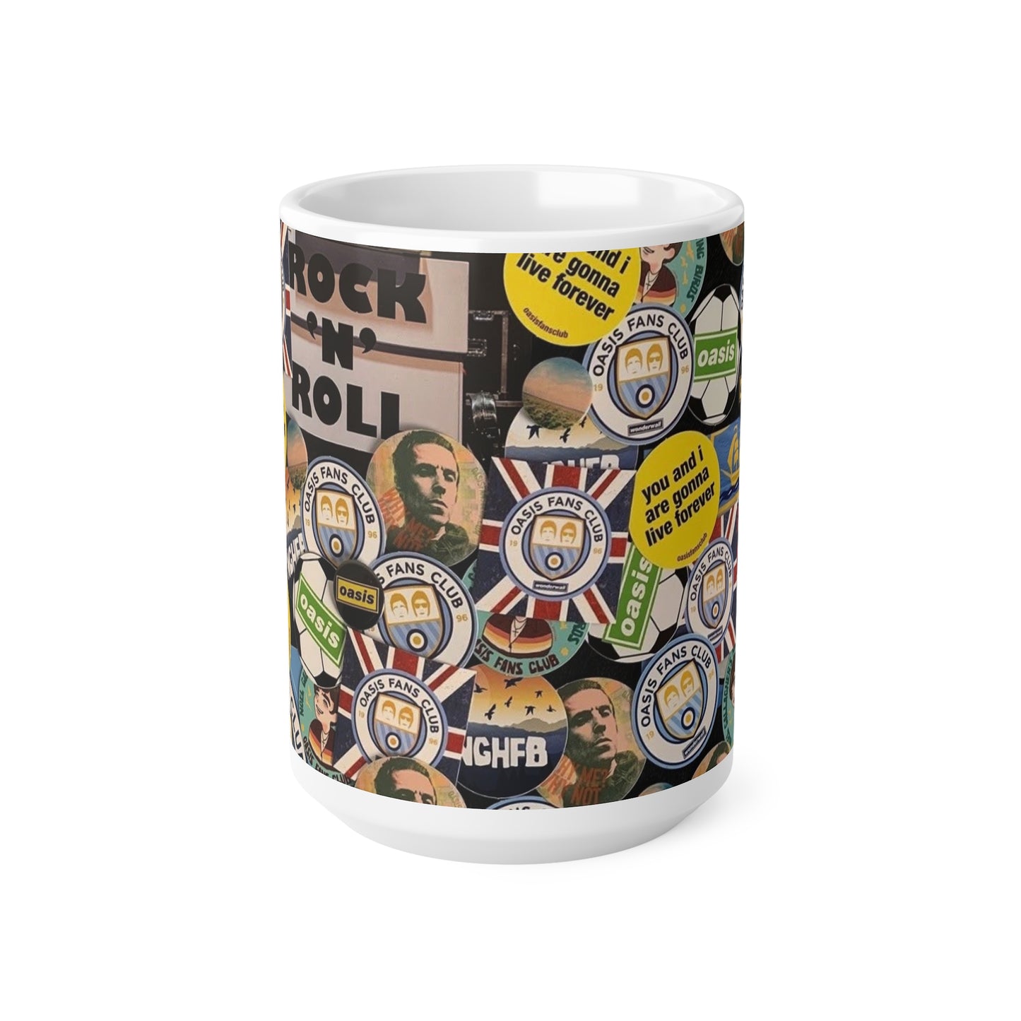 Oasis Fans Rock 'N' Roll Ceramic Coffee Mug — 11oz & 15oz