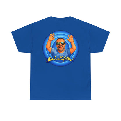 T-Shirt — "That's All, Folks!" Waving Portrait Graphic Tee