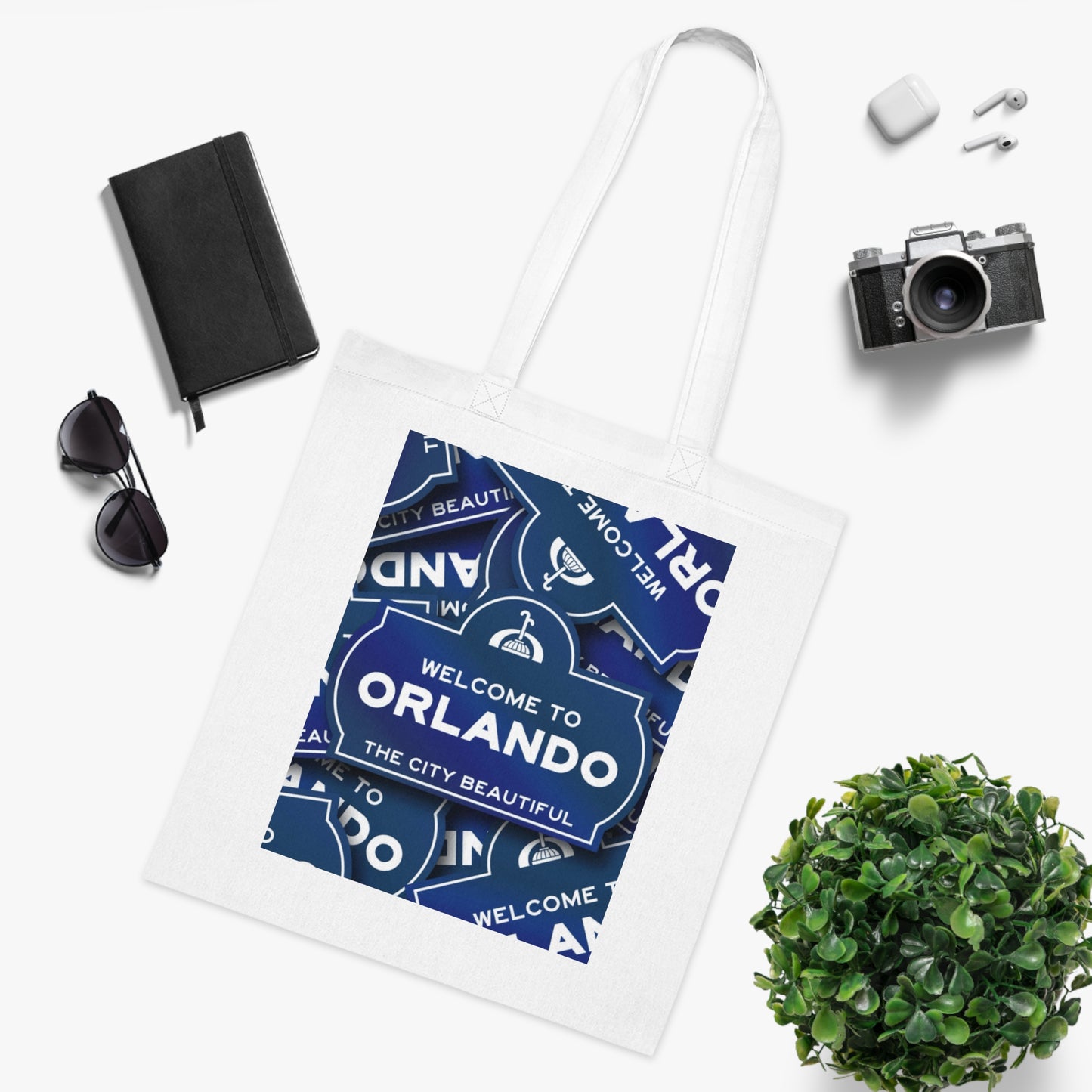 Orlando Souvenir Tote Bag – "Welcome to Orlando" City Beautiful Cotton Shopper
