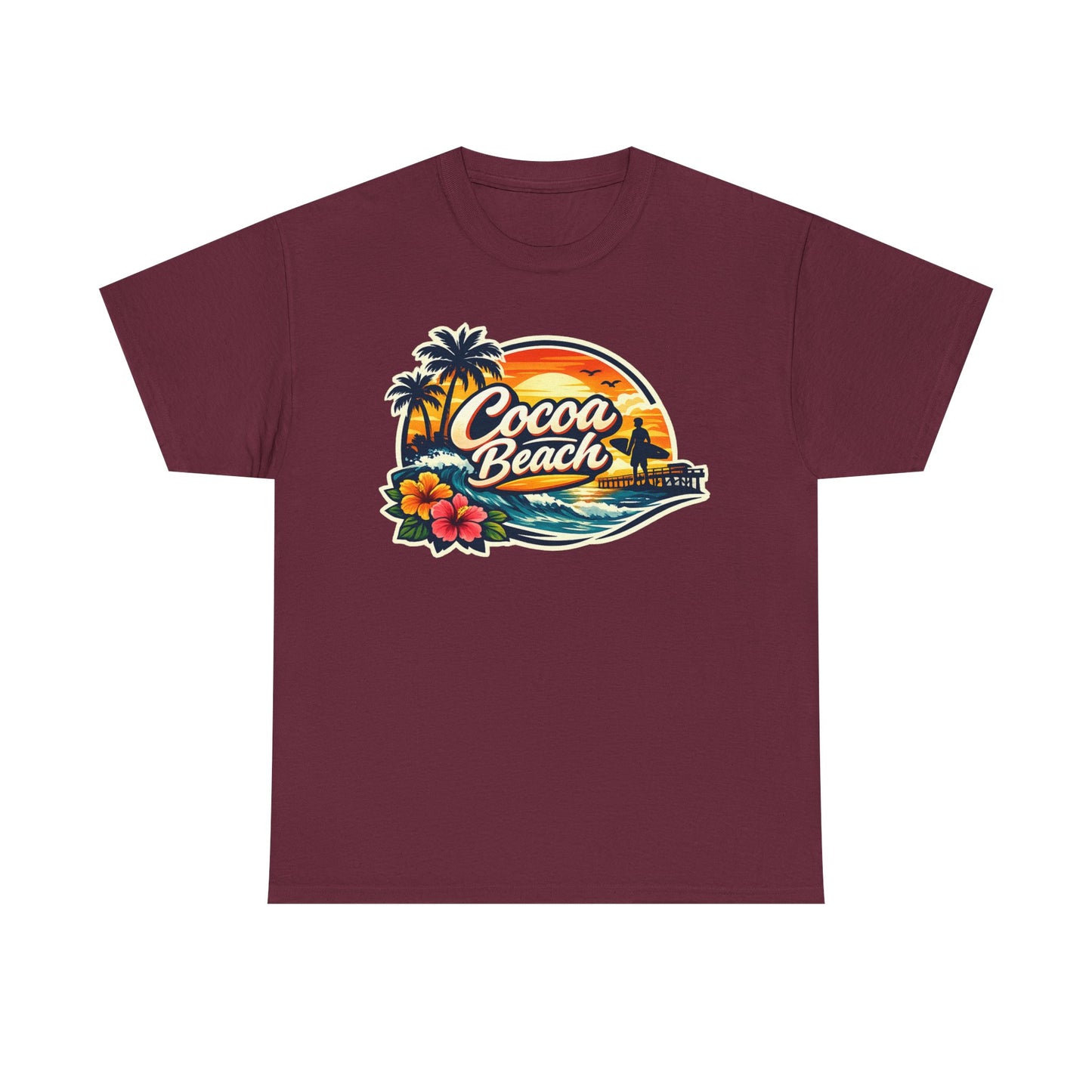 Cocoa Beach Vintage Sunset T-Shirt
