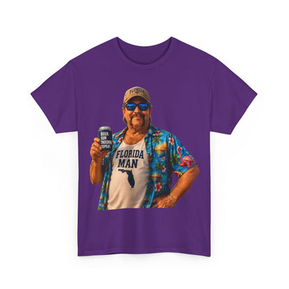 Florida Man Graphic Tee — Funny Vacation Shirt with Hawaiian Shirt Design