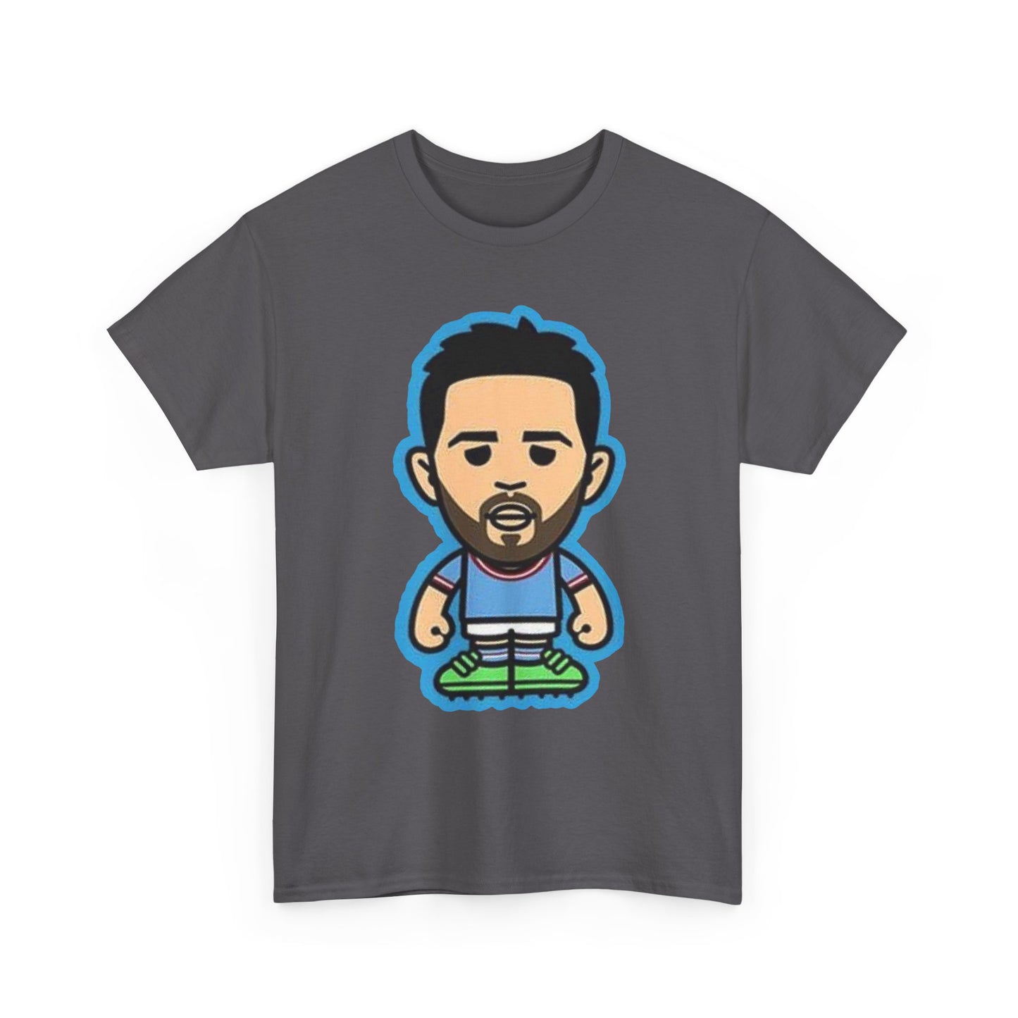 Bernardo Silva Manchester City Legend Graphic Tee — Player Cartoon Front & Tribute Poster Back