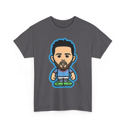Bernardo Silva Manchester City Legend Graphic Tee — Player Cartoon Front & Tribute Poster Back