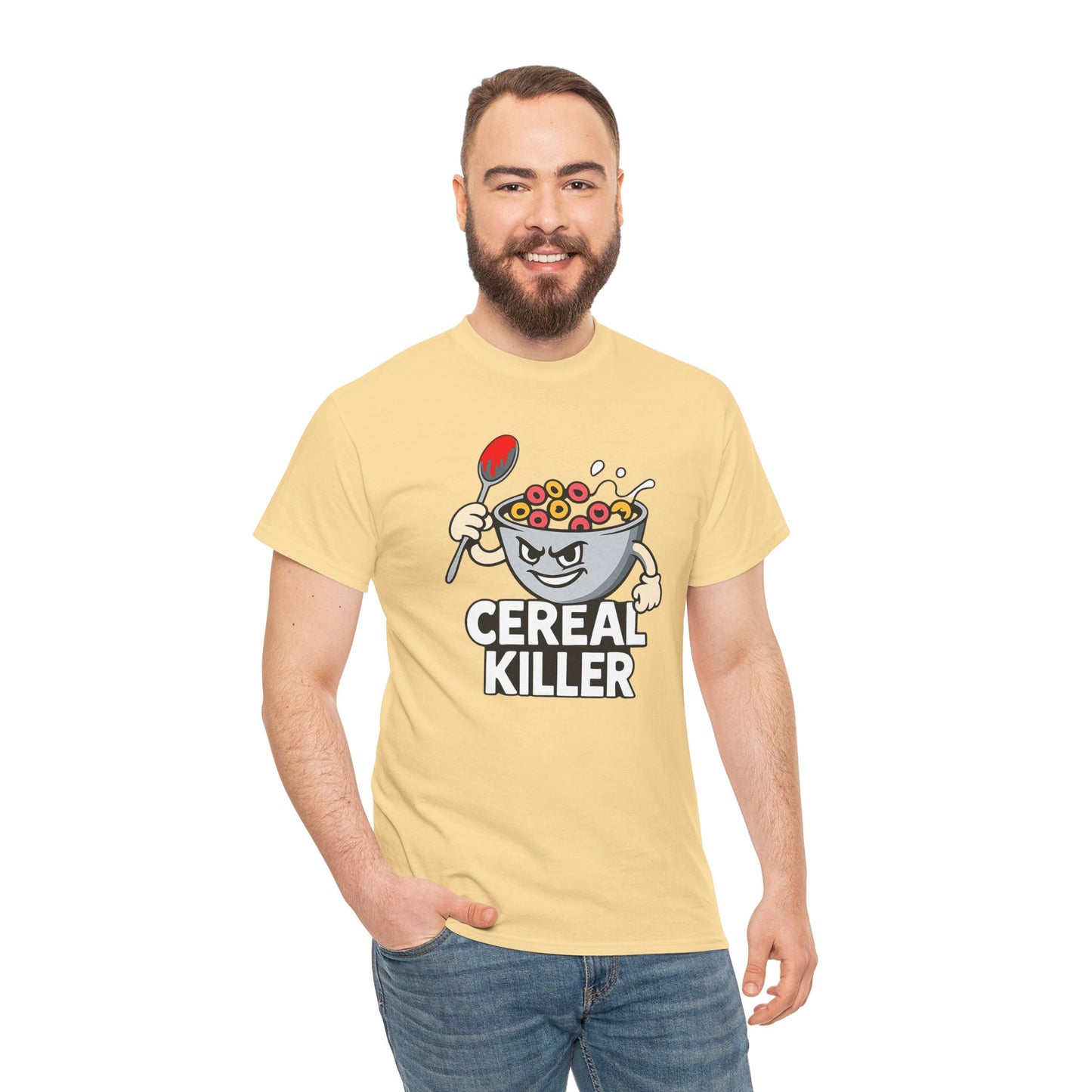 Cereal Killer Graphic Tee — Funny Breakfast Cartoon T‑Shirt