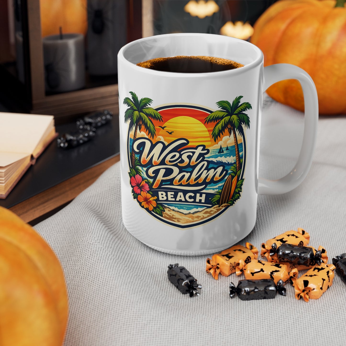 West Palm Beach Ceramic Coffee Cups, 11oz, 15oz