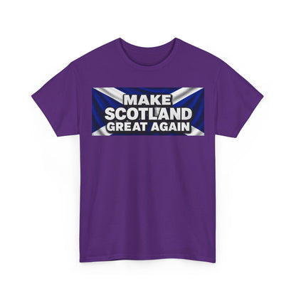 Make Scotland Great Again T‑Shirt — Scottish Flag Slogan Tee