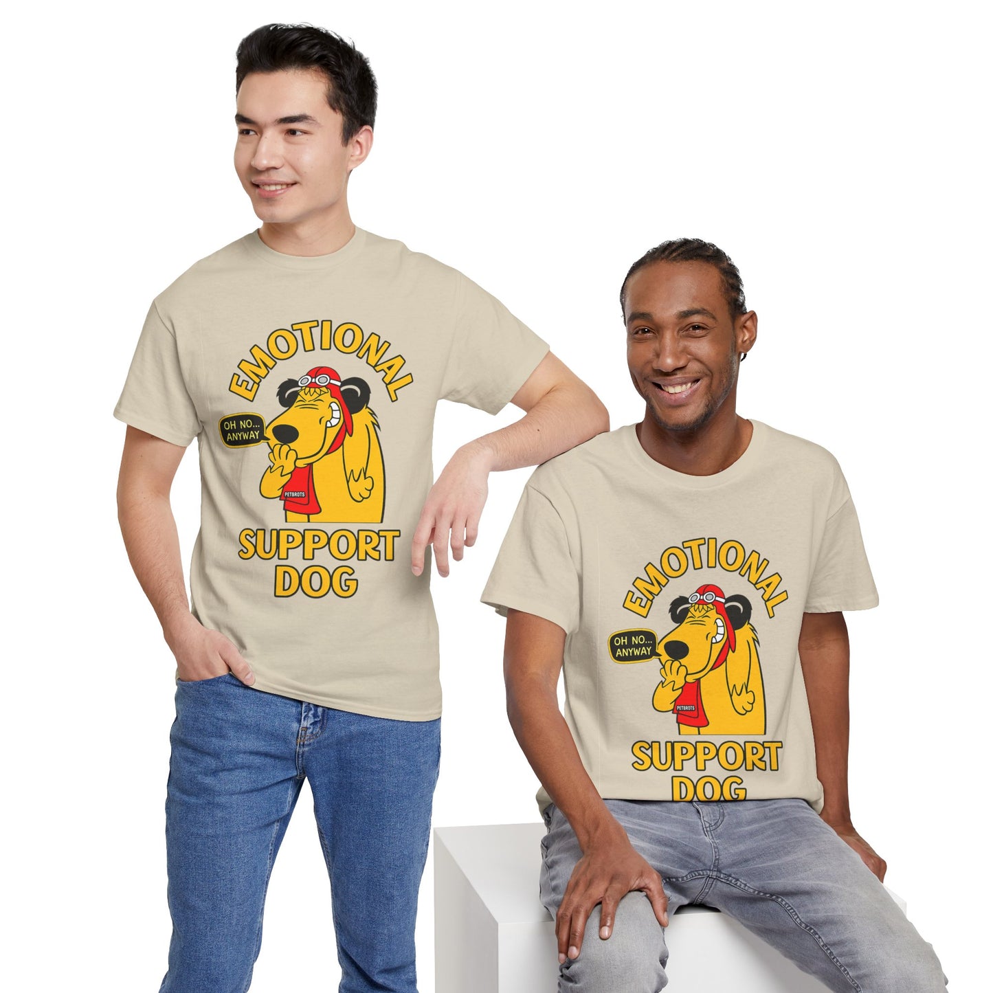 Emotional Support Dog T-Shirt — Cute Cartoon Comfort Pup Tee