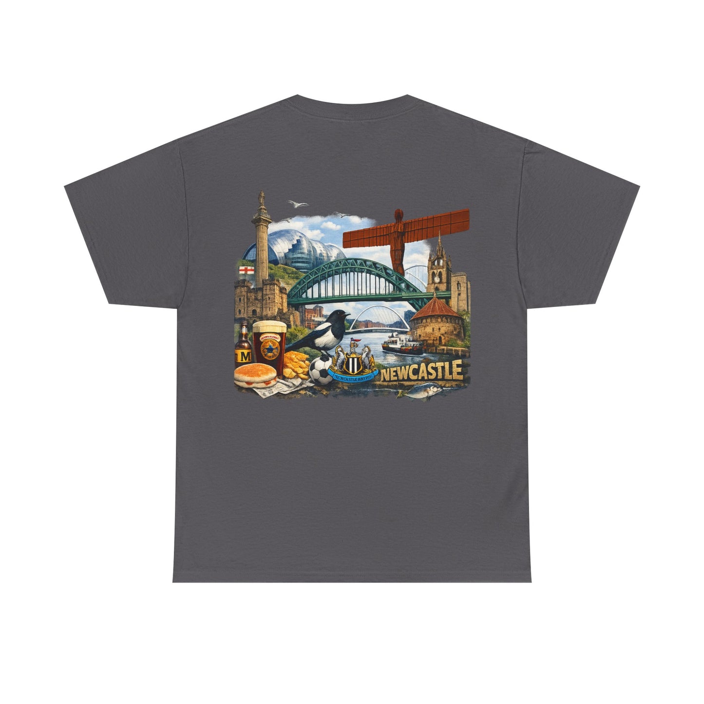 Newcastle Upon Tyne Landmark Tee — Vintage Cityscape T-Shirt