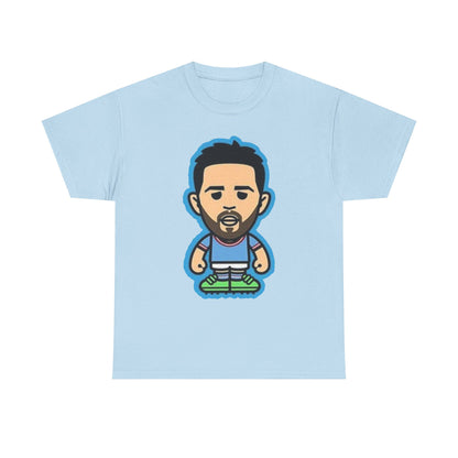 Bernardo Silva Manchester City Legend Graphic Tee — Player Cartoon Front & Tribute Poster Back