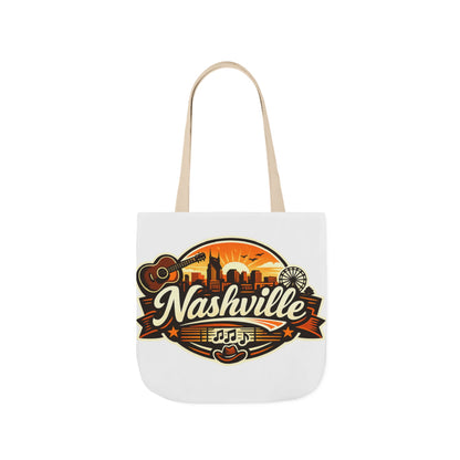Nashville Sunset Tote Bag — Country Music Skyline Canvas Tote