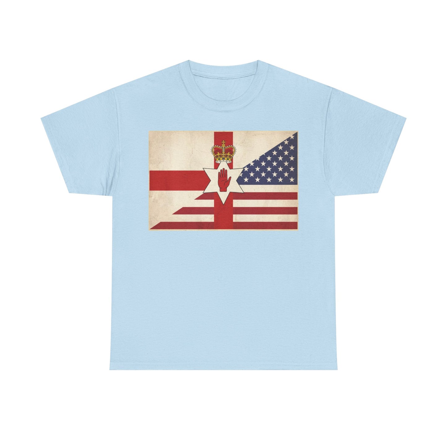 Northern Ireland + American Flag Tee — Vintage Graphic Shirt
