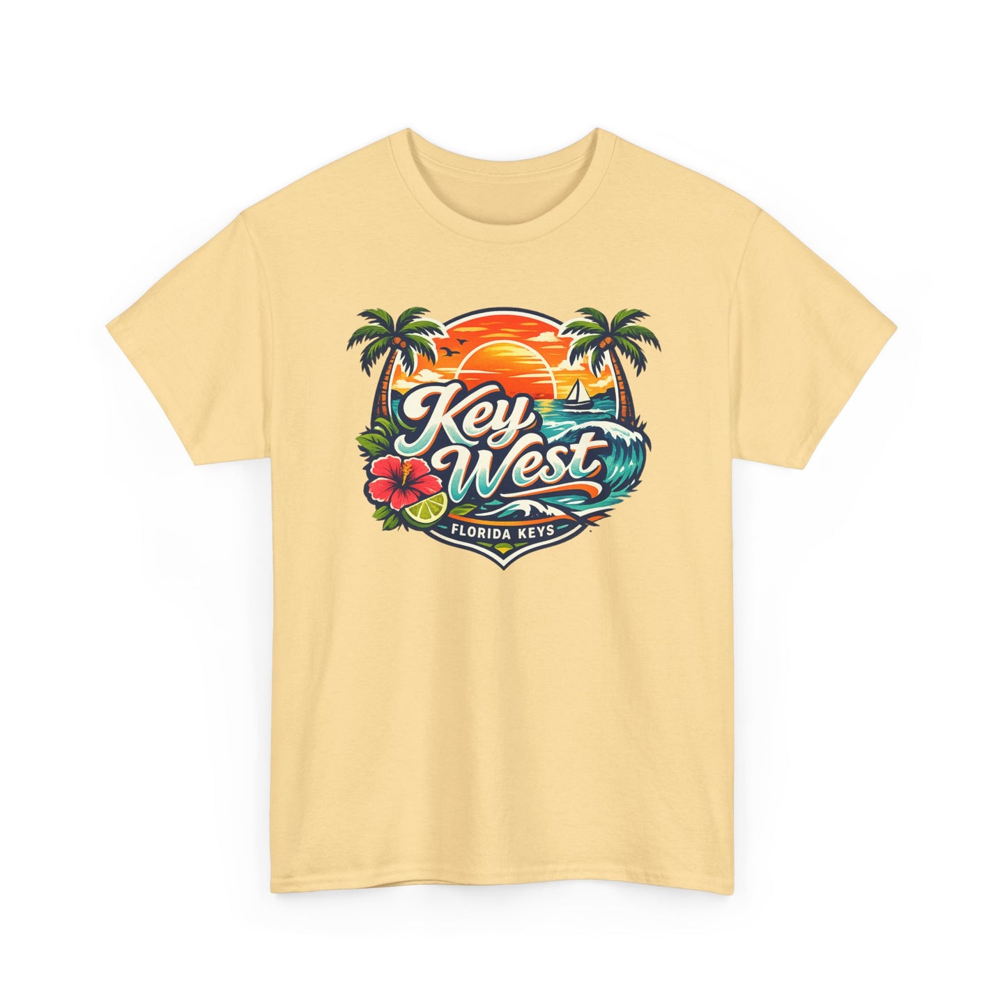Key West Florida Keys T‑Shirt — Tropical Sunset Palm Beach Souvenir Tee