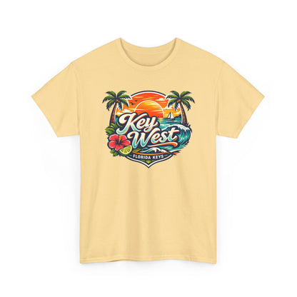 Key West Florida Keys T‑Shirt — Tropical Sunset Palm Beach Souvenir Tee