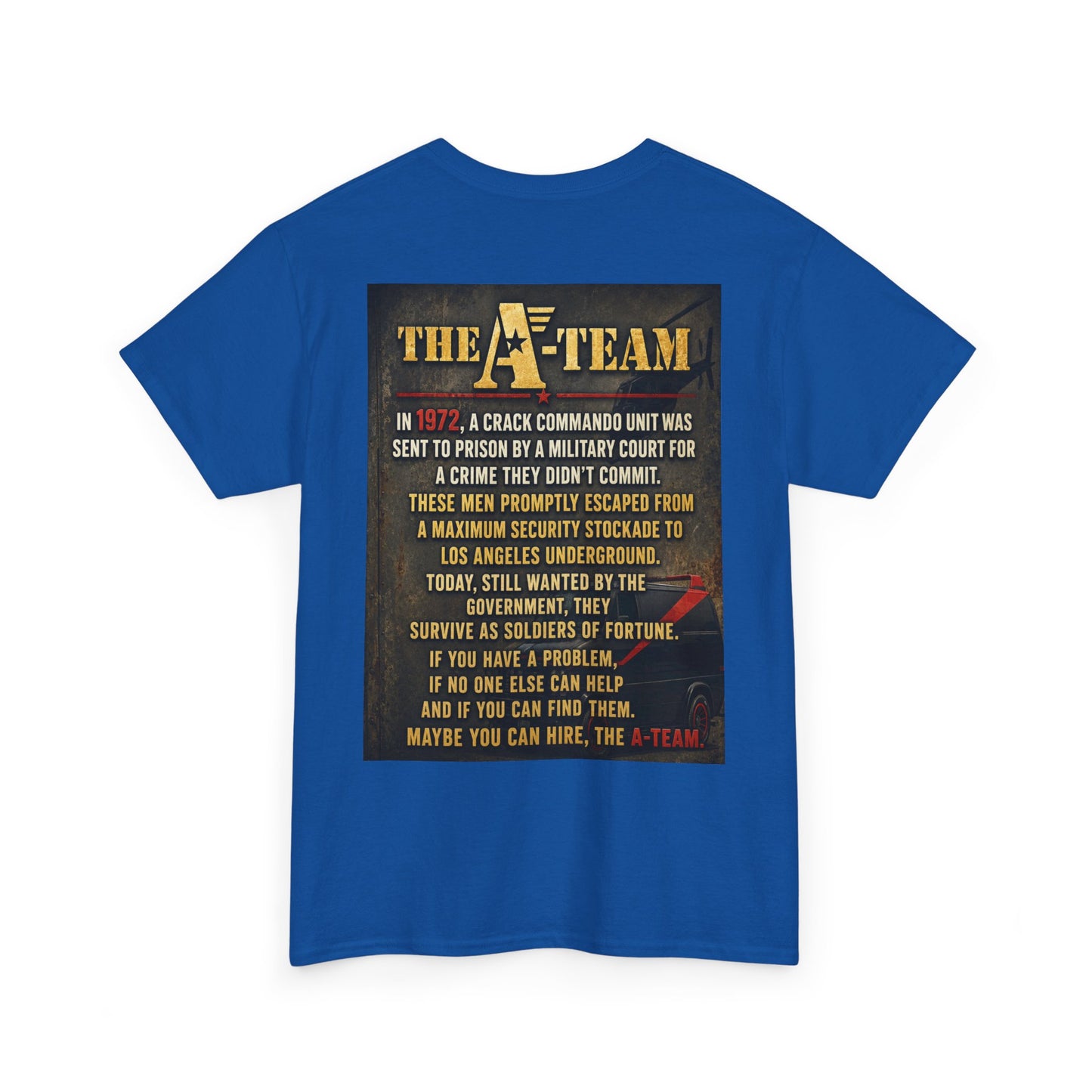 A-Team Graphic Tee — Retro TV Series Logo & Character Poster T-Shirt